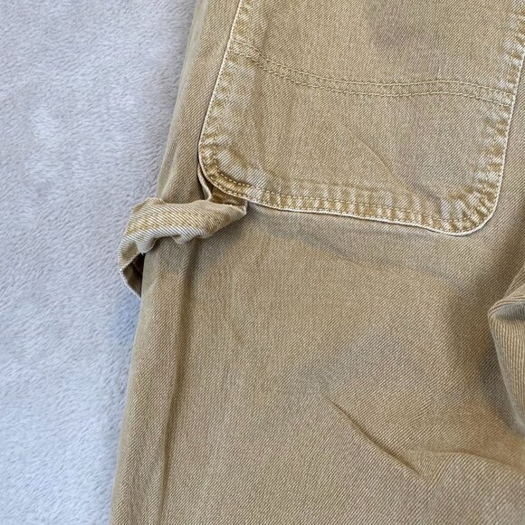 Gap Womens 90s Carpenter Pants Size 29 8 Petite Khaki Tan Relaxed Fit Workwear - Picture 10 of 16